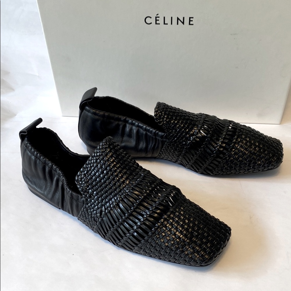 Céline Black Woven Loafers - Picture 2 of 8